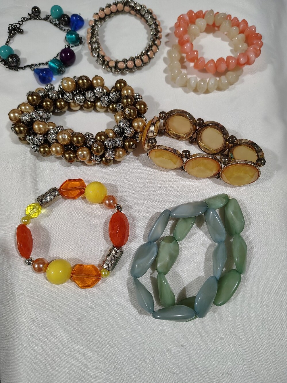 Assorted Women’s Stretch Beaded Bracelets. All Costume jewelry